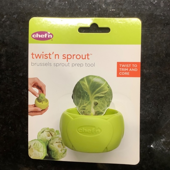 chef'n Twist'n Sprout Brussels Sprout Prep Tool Stem Core Trimmer Remover Gadget - Picture 3 of 5